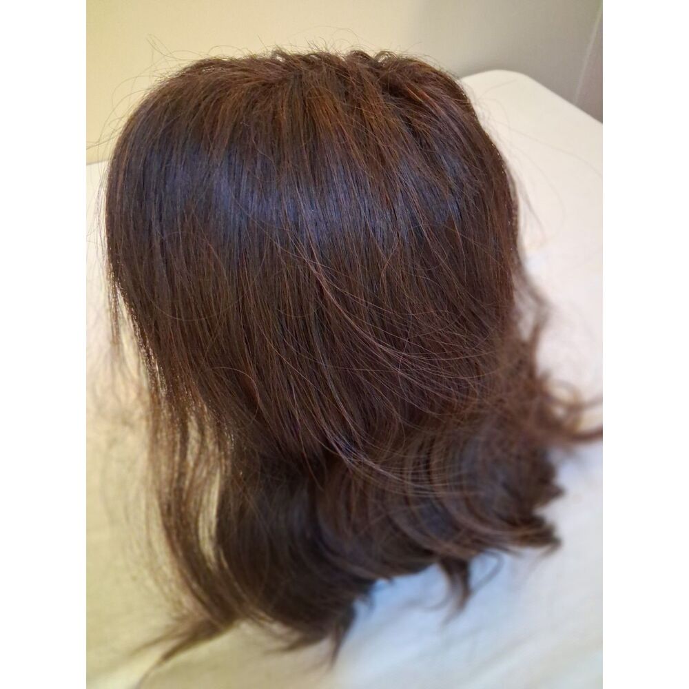 Unbranded Medium Dark Brown Wig Soft Natural Waves Layered Mid Length - Picture 2 of 9